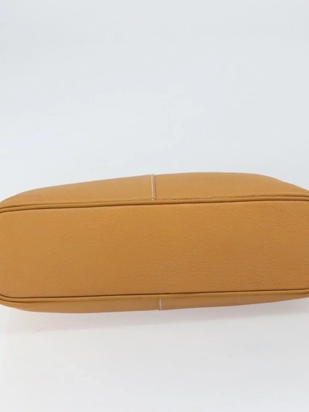 Burberrys Tote Bag Leather Beige Gold Auth 160726 - Picture 6 of 16